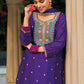 Anaita Purple Premium Embroidered Chinon Readymade Salwar Suit