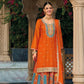 Anaita Orange Premium Embroidered Chinon Readymade Salwar Suit