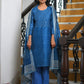 Vaasva Women's Indigo Muslin Digital Printed Suit Set | Swadesiicart