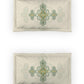 DDecor Green & White Ethnic Motifs Cotton 140 TC King Bedsheet with 2 Pillow Covers - Swadesiicart