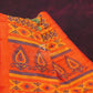Parrot Green And Orange Colour Printed Cotton Brasso Saree By Gayathri Reddy Designer Studio | Swadesiicart