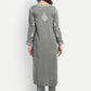 ADA Ethnic Motifs Embroidered Lucknowi Chikankari Kurta with Trousers | Swadesiicart