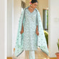 Vaasva Women's Cotton Solid Sky Embroidered Suit Set | Swadesiicart