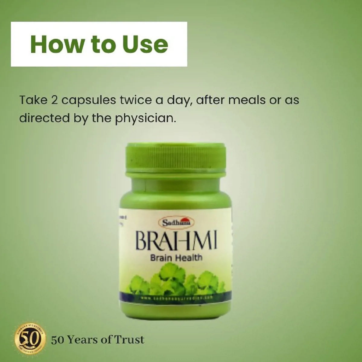 Sadhana Brahmi Capsules | Swadesiicart