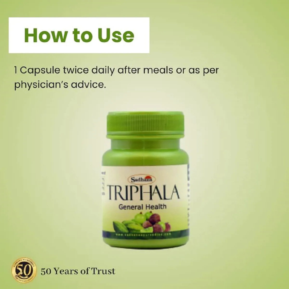 Sadhana Triphala Capsules | Swadesiicart