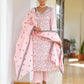 Vaasva Women's Cotton Solid Candy Embroidered Suit Set | Swadesiicart