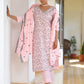 Vaasva Women's Cotton Solid Candy Embroidered Suit Set | Swadesiicart