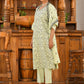 Vaasva Women's Cotton Solid Pista Embroidered Suit Set | Swadesiicart