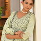 Vaasva Women's Cotton Solid Pista Embroidered Suit Set | Swadesiicart