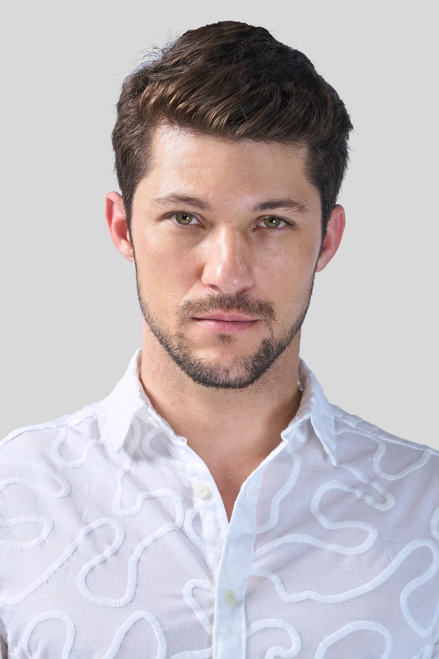 Xkind White Embroidered Relaxed Fit Shirt | Swadesiicart