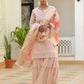 Vaasva Women's Apricot Chanderi Sharara Set | Swadesiicart