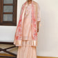 Vaasva Women's Apricot Chanderi Sharara Set | Swadesiicart