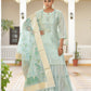 Vaasva Women's Aqua Marine Chanderi Sharara Set | Swadesiicart