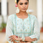 Vaasva Women's Aqua Marine Chanderi Sharara Set | Swadesiicart