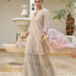 Vaasva Women's Khakhee Chanderi Sharara Set | Swadesiicart