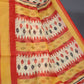 Shades of Cream And Red Colour Blouse Patola Print Semi Chanderi Saree By Gayathri Reddy Designer Studio | Swadesiicart