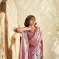 Anaita Purple Printed Handloom Khadi Silk Silk Saree With Blouse