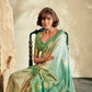 Anaita Green Printed Handloom Khadi Silk Silk Saree With Blouse