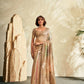 Anaita Cream Printed Handloom Khadi Silk Silk Saree With Blouse