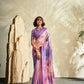 Anaita Lavender Printed Handloom Khadi Silk Silk Saree With Blouse