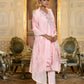 Vaasva Women's Pink Linen Suit Set With Printed Dupatta | Swadesiicart