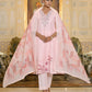 Vaasva Women's Pink Linen Suit Set With Printed Dupatta | Swadesiicart