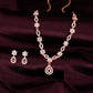 Tehzeeb Creations Elegant White Polished American Diamond (Ad) Studded Necklace And Earring Set For Women - Swadesiicart