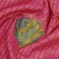 Rose Pink Printed Cotton Brasso Saree By Gayathri Reddy Designer Studio | Swadesiicart