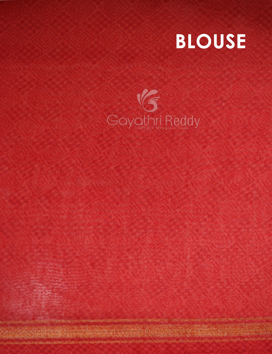Shades of Cream And Red Colour Blouse Patola Print Semi Chanderi Saree By Gayathri Reddy Designer Studio | Swadesiicart