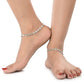 AanyaCentric Silver Plated Traditional Anklets Payal - Classic and Stylish for Women and Girls