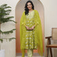 Vaasva Women Green Cotton Kurta With Cotton Pant & Dupatta | Swadesiicart