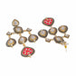 Shoshaa Gold-Polished Balck & Pink Kundan Enamel Drop Earrings | Swadesiicart