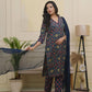 Vaasva Women Navy Cotton Kurta With Cotton Pant & Dupatta | Swadesiicart