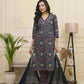 Vaasva Women Navy Cotton Kurta With Cotton Pant & Dupatta | Swadesiicart