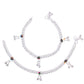 AanyaCentric Silver Plated Traditional Anklets Payal - Classic and Stylish for Women and Girls