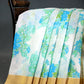 Shades of Milk White And Sky Blue Colour Floral Design Chanderi Printed Saree By Gayathri Reddy Designer Studio | Swadesiicart