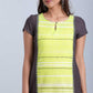 W for Woman Black & Green Printed Stylized Round Neck kurta