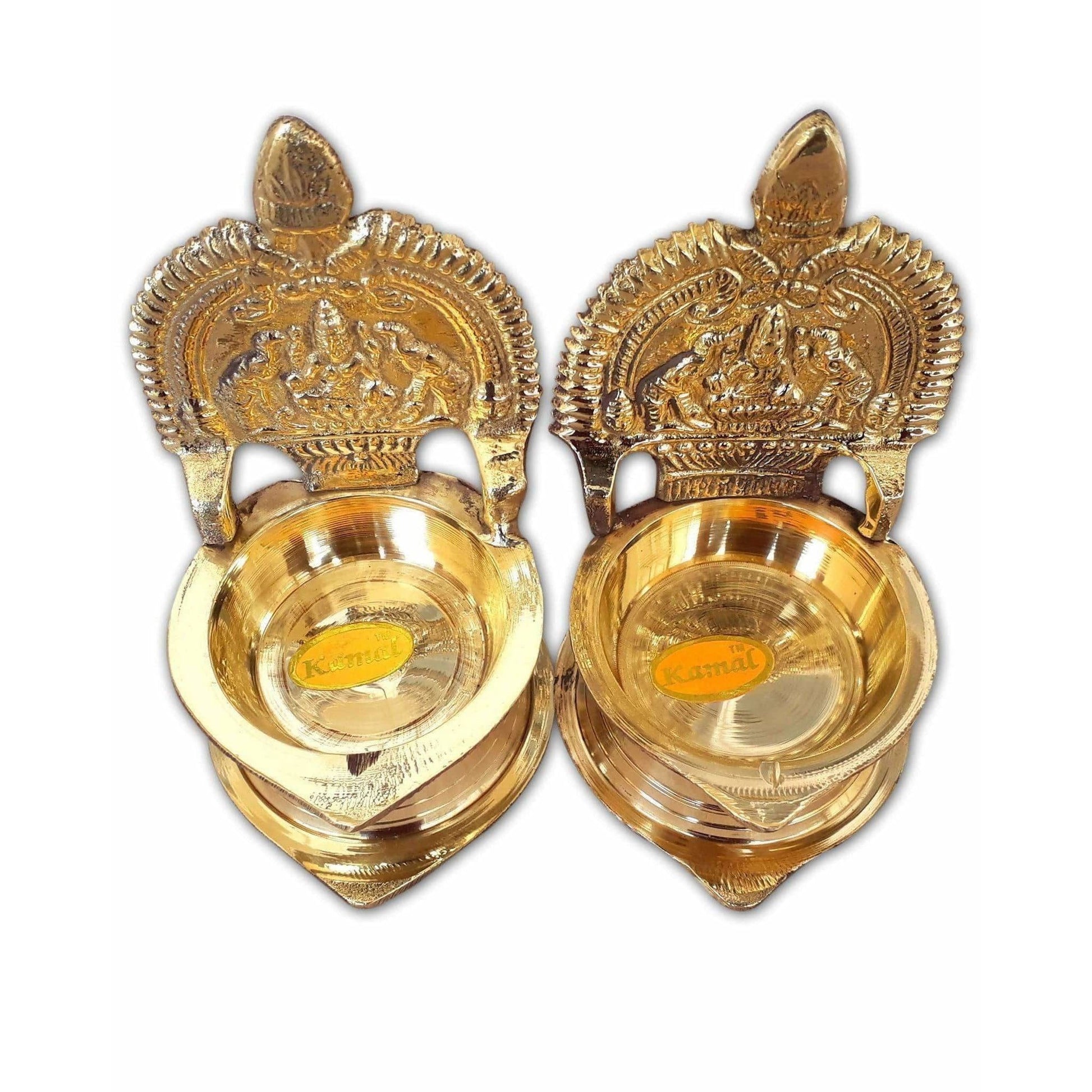 Kamakshi Diya Lamp / Kamakshi Deepam - 1 Pair | Swadesiicart