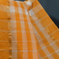 Cream And Orange Coloured With Checks Pure Mangalgiri Cotton Saree By Gayathri Reddy Designer Studio | Swadesiicart