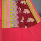 Block Print Maroon Coloured Mulmul Cotton Saree By Gayathri Reddy Designer Studio | Swadesiicart