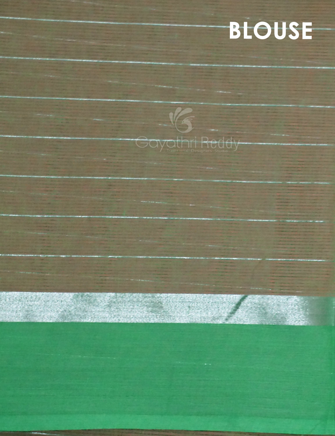 Dual Shade of Tomato Peach And Aqua Green Pure Mangalgiri Cotton By Gayathri Reddy Designer Studio | Swadesiicart