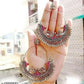Tehzeeb Creations Women's Silver Colour Oxidised Necklace And Earrings With Peacock Design - Swadesiicart