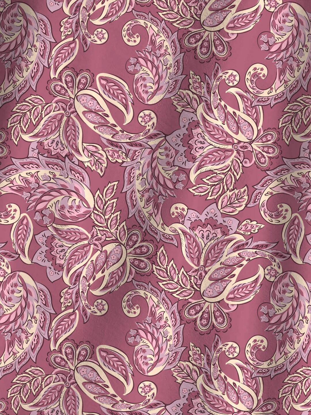 MYTRIDENT Maroon & White Ethnic Motifs Cotton 120 TC Single Bedsheet With 1 Pillow Cover - Swadesiicart