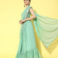 Mitera Pure Georgette Ready to Wear Saree with Shrug | Swadesiicart