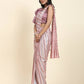Pink Pure Georgette Sequence work Ready to wear Saree with stitched Blouse - Satiksha | Swadesiicart
