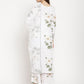 Ahalyaa Women's White Crepe Digital Print Kurta Palazzo Set With Dupatta | Swadesiicart