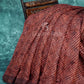 Dark Rust Colour With Leheriya Design All Over Semi Chanderi Saree By Gayathri Reddy Designer Studio | Swadesiicart