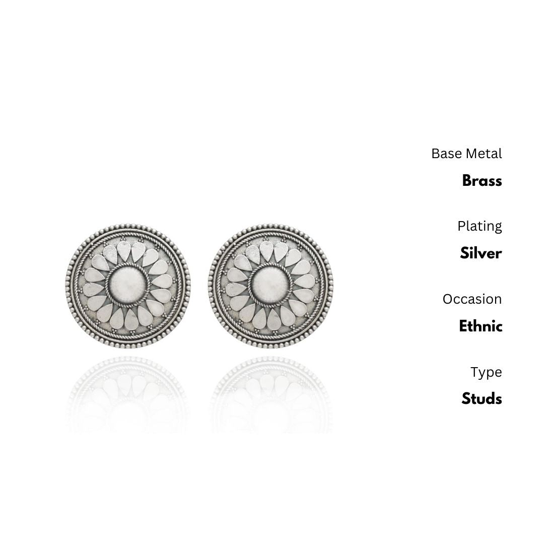 New Stylish Oxidized Gold-Polished Gold Studs Earrings for Womens by House of Ree | Swadesiicart