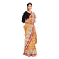 Exclusive Collection 100% Pure Cotton Yellow Tant Saree With Hand Weaving Work - Swadesiicart