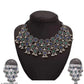 Tehzeeb Creations Women's Silver Colour Oxidised Necklace And Earring With Multi Beads - Swadesiicart